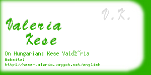 valeria kese business card